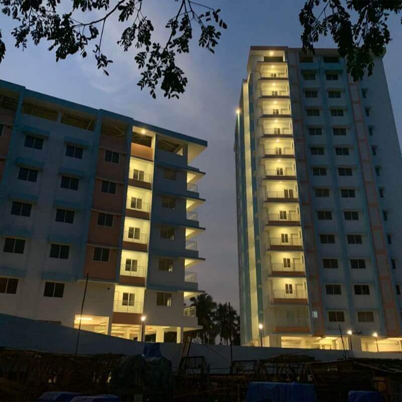 Inland Sunlight Moonlight stands mighty tall at night.