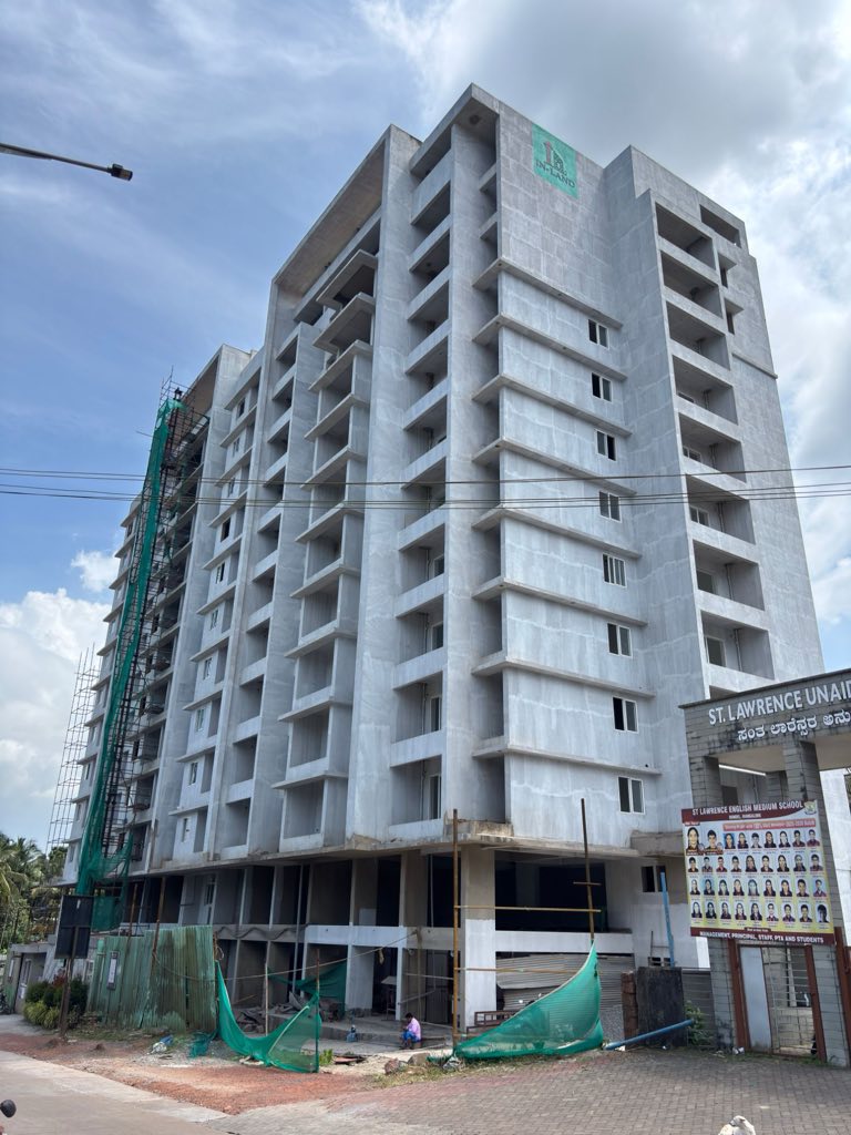 Inland Ascott residential tower near St Lawrence English Medium School, Bondel, Mangaluru, September 2026.