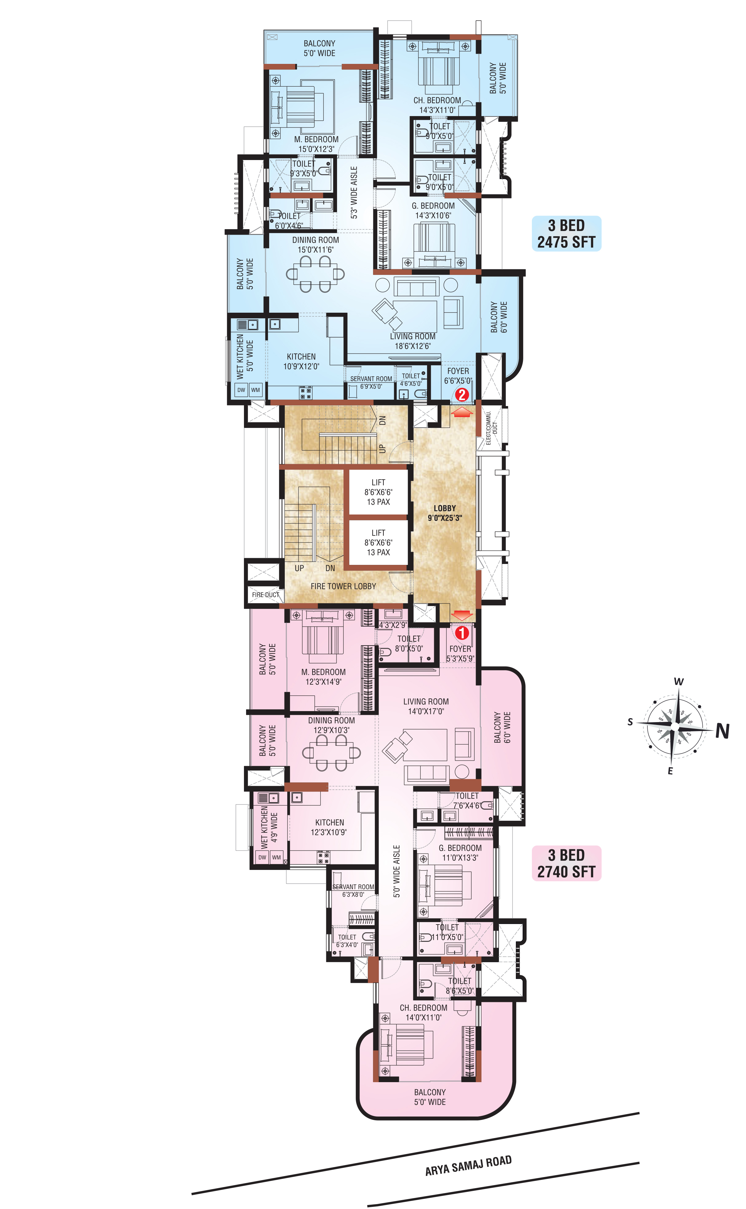 Inland Euphoria typical floor plan.