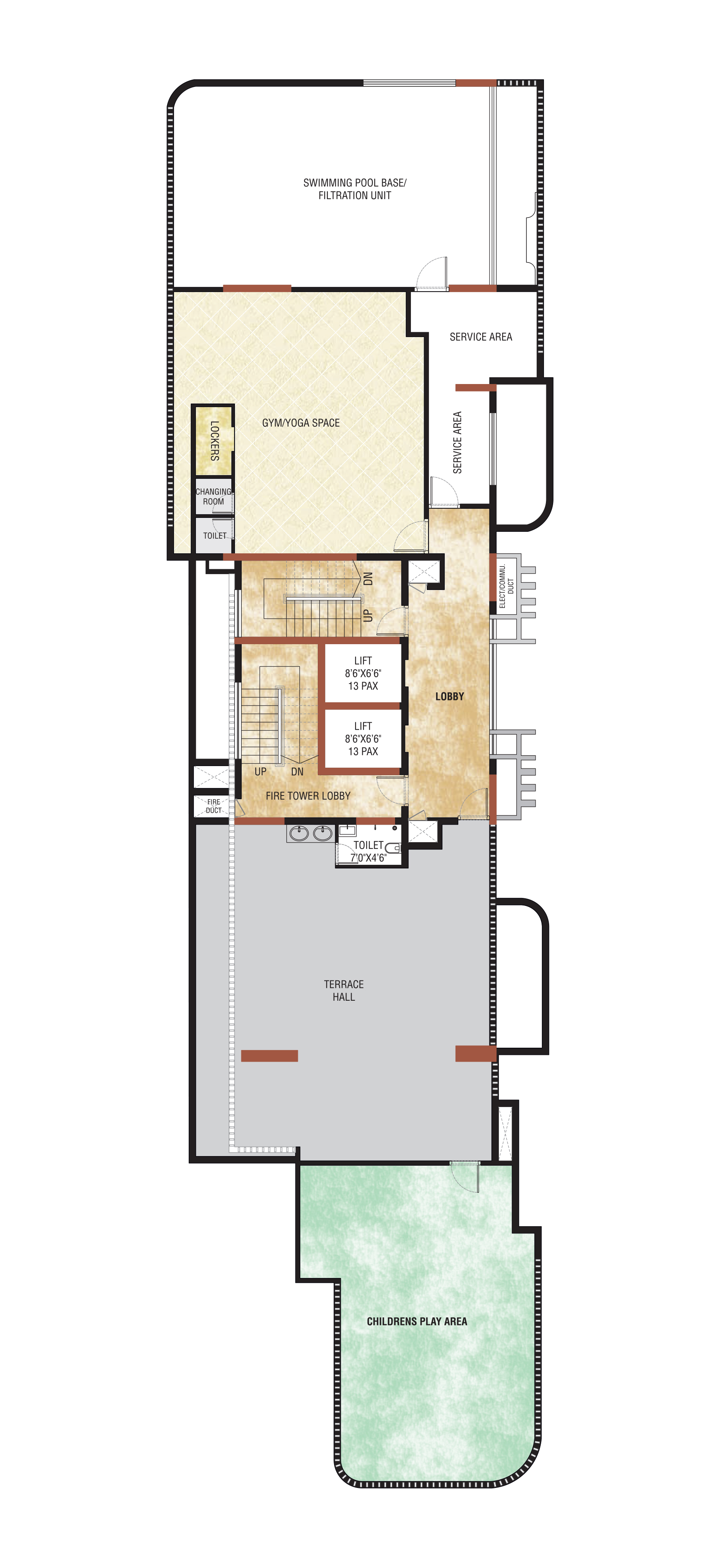 Inland Euphoria with its club house plan.