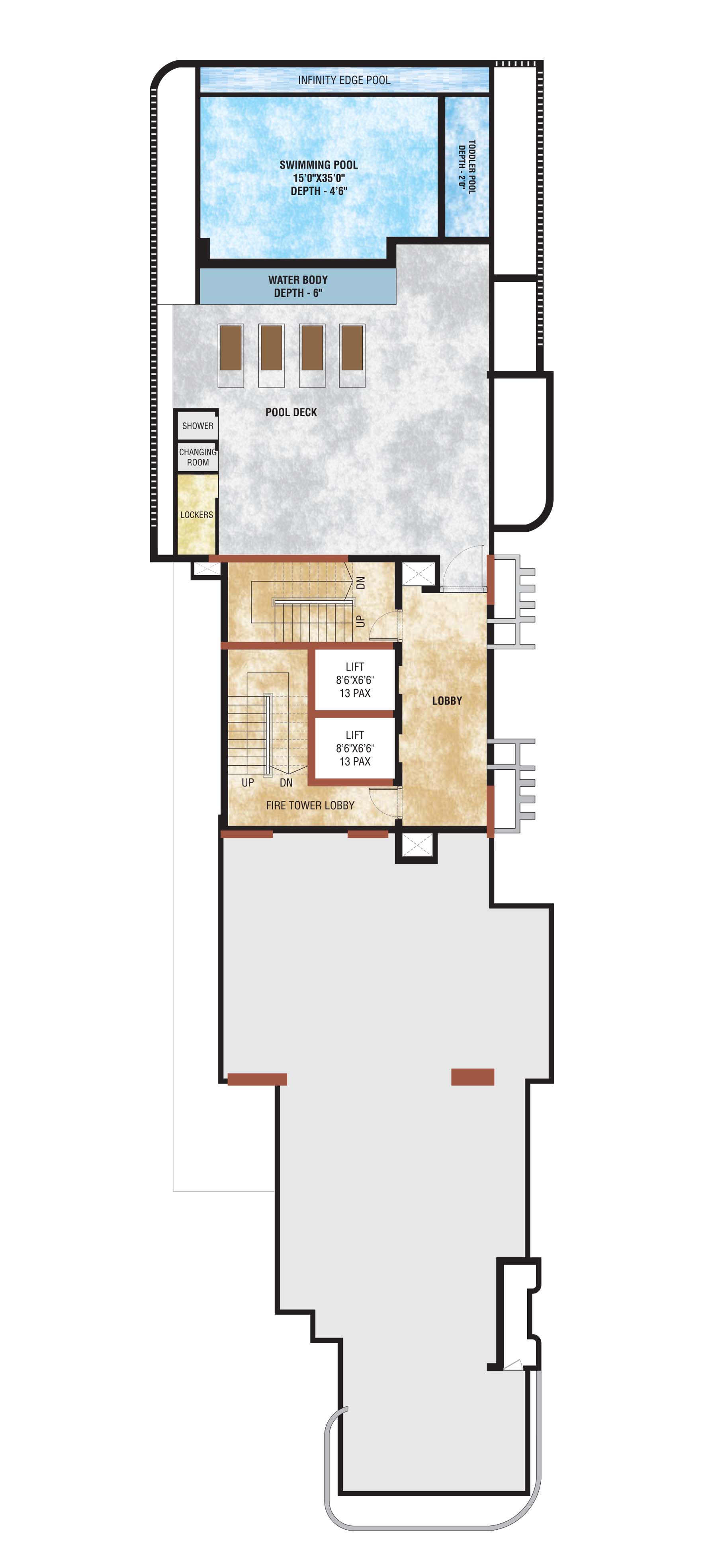 Inland Euphoria with its club house plan.