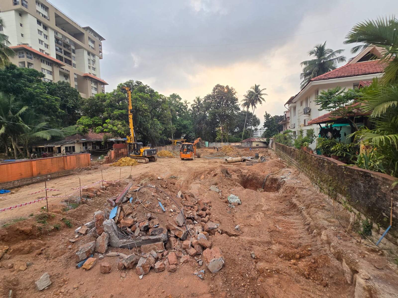 Inland Euphoria deep excavation is being conducted.