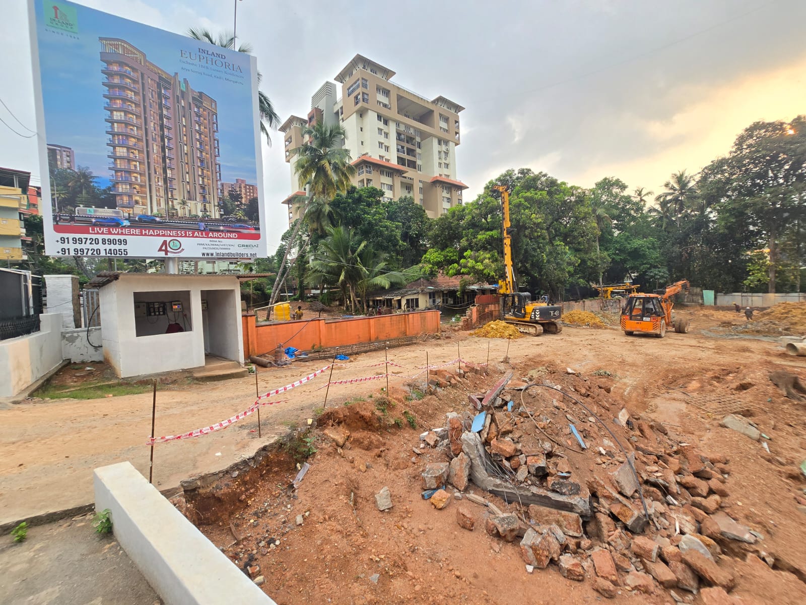 Inland Euphoria deep excavation is being conducted.