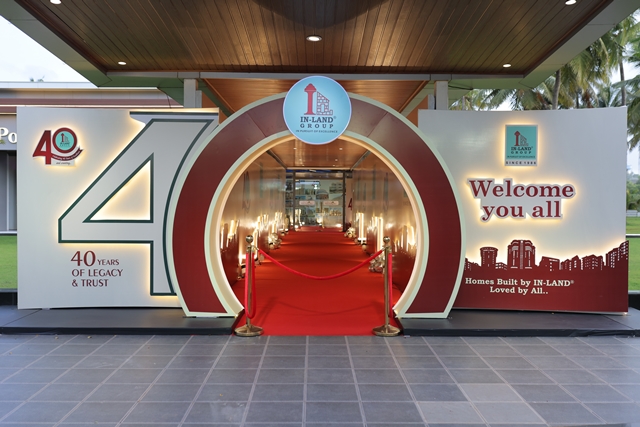 Entrance to the IN-LAND Group 40th anniversary celebration in Mangaluru