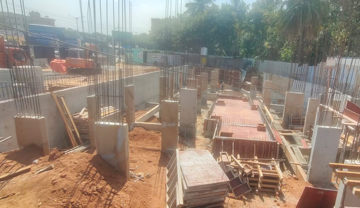 Inland tiara deep excavation is being conducted.